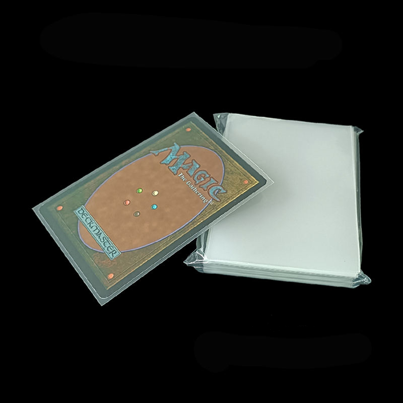 card sleeves transparent Blue Summit Supplies Plastic Trading Card Sleeves, Clear, 100 Pack main image 1